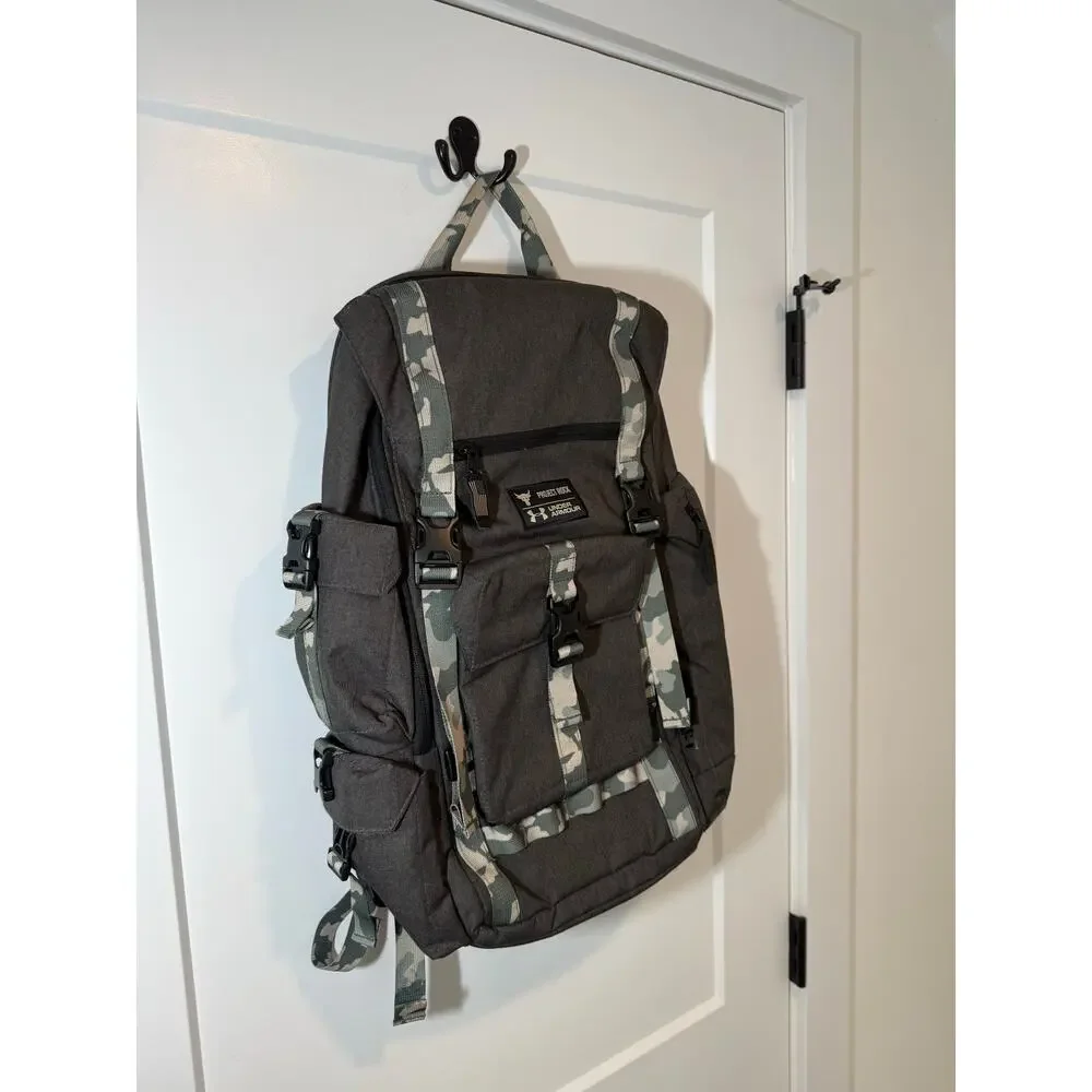 Under Armour  Project Rock Camouflage Hiking Casual Preppy Backpack. 30L.